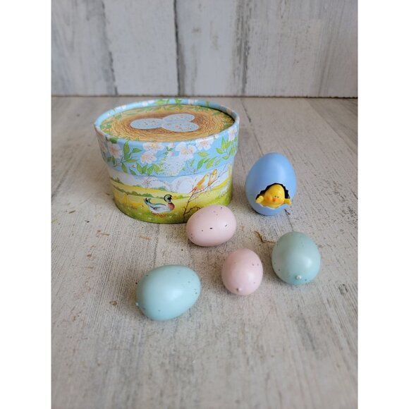 Unique Easter egg Bird Box Figure Set decor spring home - Picture 1 of 9